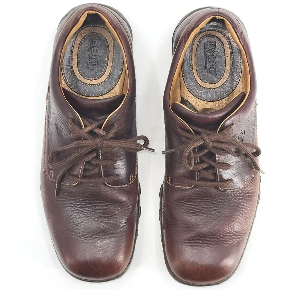 Vintage Born Tycoon Shoes Men's Size 11 Brown Full Grain Leather M6186 Oxford